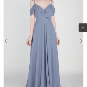 Off Shoulder Ruffled with Spaghetti Straps TBQP418